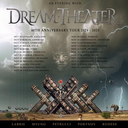 Dream Theater Announce 40th Anniversary Tour 2024-2025 - Screamer